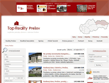 Tablet Screenshot of domy.reality-presov.info