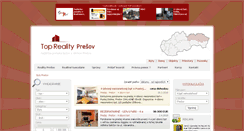 Desktop Screenshot of byty.reality-presov.info