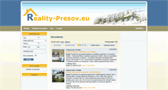 Desktop Screenshot of novostavby.reality-presov.eu