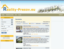 Tablet Screenshot of novostavby.reality-presov.eu